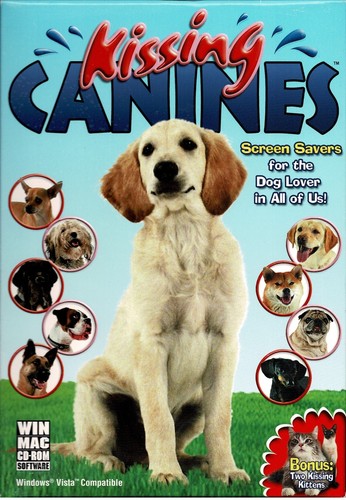 Kissing Canines Pc New Boxed Vista XP Screensavers For Dog Lovers 10 Breeds
