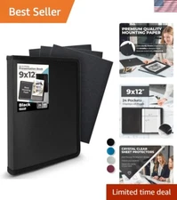 Elegant 9x12 Art Folder with Archival Poly Sleeves - Showcase Your Artwork