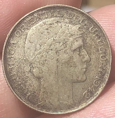 URUGUAY KM29 20 Centésimo 1942 Silver - Picture 2 of 2