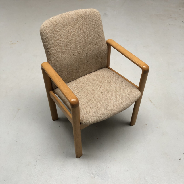 Lænestol, træ, uld / uldstof læne stol læsestol armstol…