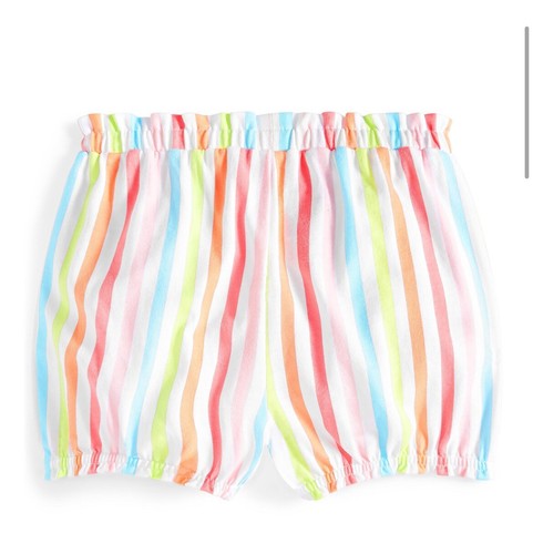 First Impressions Baby Girl Rainbow Striped Shorts – Elastic Waist Bloomers 3T - Picture 3 of 3