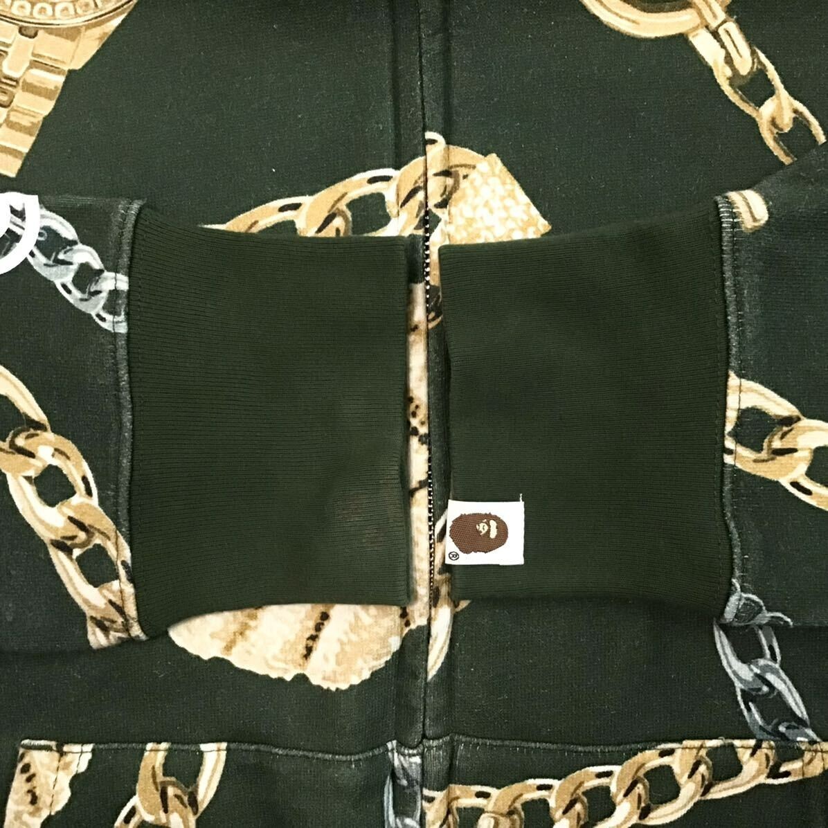 BAPE JEWELS SHARK FULL ZIP HOODIE Green A Bathing Ape Size M | eBay