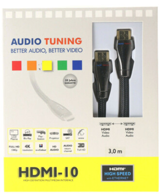 HDMI-10 Audio Tuning High Speed HDMI - Kabel Ethernet Video Audio Cable 3m 450