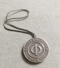 Baume & Mercier Vintage plastic round grey tag for any models newoldstock