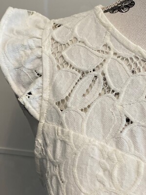 Monteau Los Angeles white lace dress size S | eBay