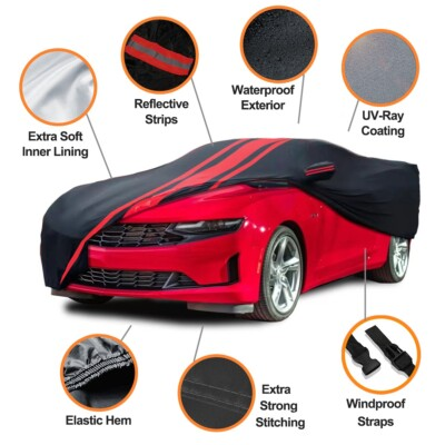 #ad 6 Layer 100% Waterproof All Weather For CHEVY CAMARO Custom Car Cover Outdoor $74.99