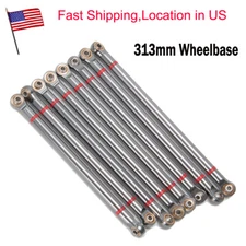 8pcs Metal Link Rods 313mm Wheelbase For Axial SCX10 1/10 RC Car Crawler US