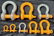ORANGE RIGGING LIFTING SHACKLE W/SCREW PIN CLEVIS D-RING TOWING CRANE ATTACHMENT