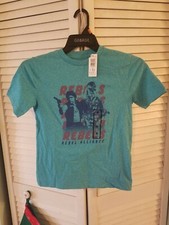 Star Wars Rebel Alliance Han Solo And Chewbacca Youth Blue T Shirt size 8 NEW  