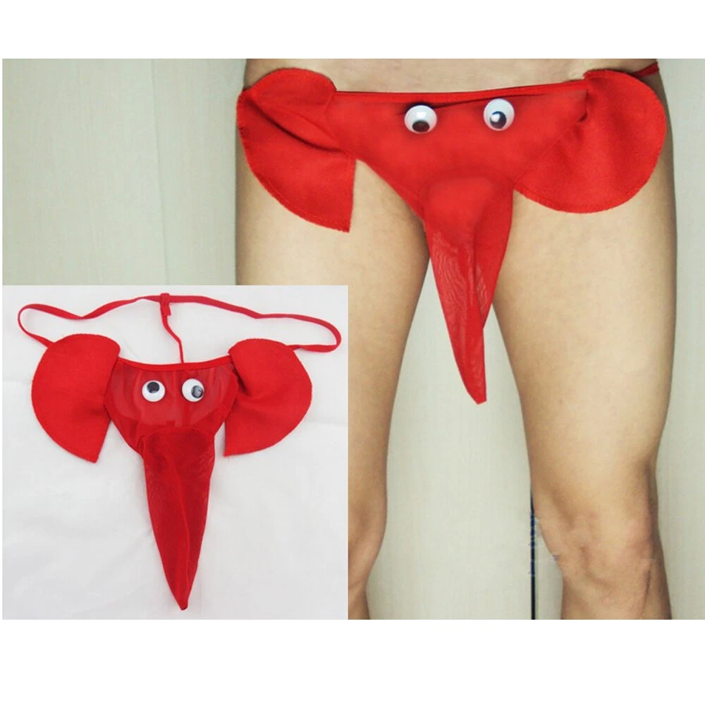 Men Elephant G-string Underwear Thong TBack Mankini Pouch Elastic Sexy  Briefs*UK