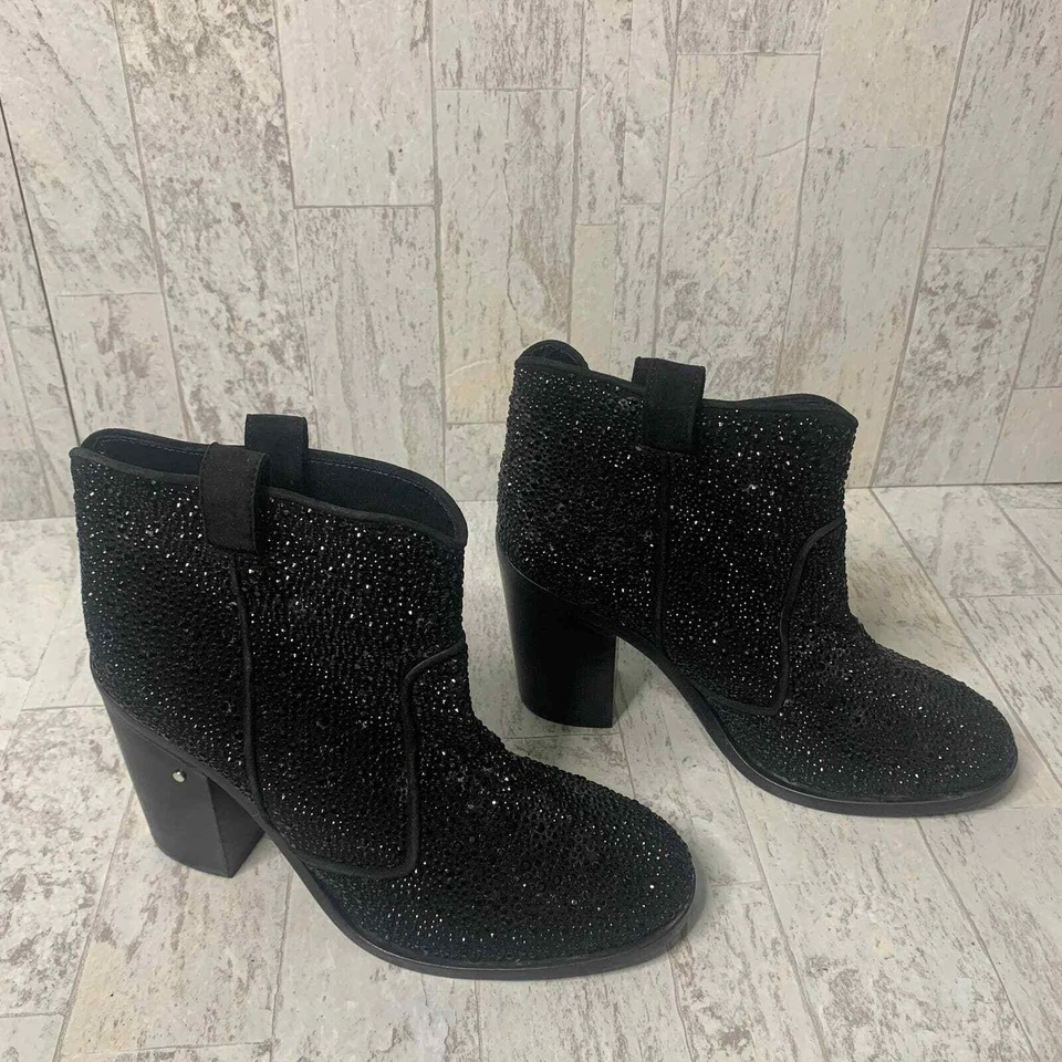 Botas Laurence Dacade para mujer talla 38,5 EE. UU. 7,5 negras al tobillo tacón bloqueado Foto 3 de 4