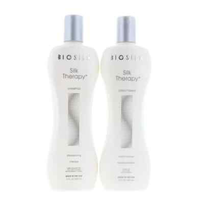 BioSilk Silk Therapy Conditioner, 12 oz and BioSilk Silk Therapy Shampoo, 12oz