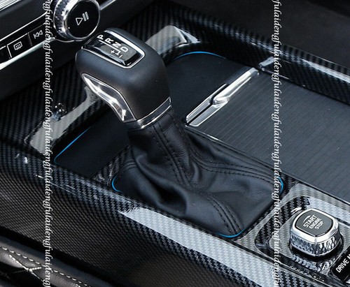Para Volvo S60 2019-2022 consola central de fibra de carbono panel de cambio de marcha borde - Imagen 3 de 8