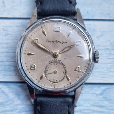 Vintage Girard Perregaux Handaufzug Herrenuhr gewartet!