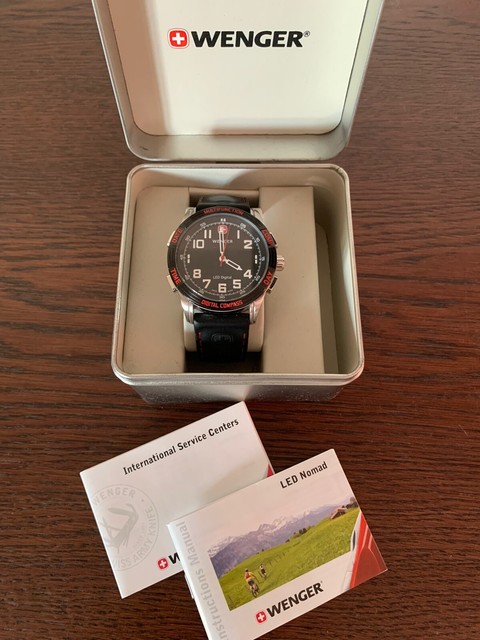 wenger nomad led compass watch