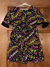 NIGERIAN AFRICAN Kids Girls Dress Size 6-7 Handmade Maxi Short Sleeve Aline Pink