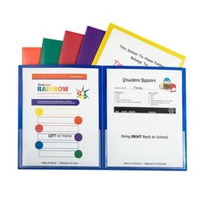 Pack Of 6 Assorted Color Two Pocket File Folders Home And School Design