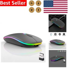 Laptop Mouse LED Rechargeable Wireless Dual Mode Quiet Ambidextrous Multi-Device