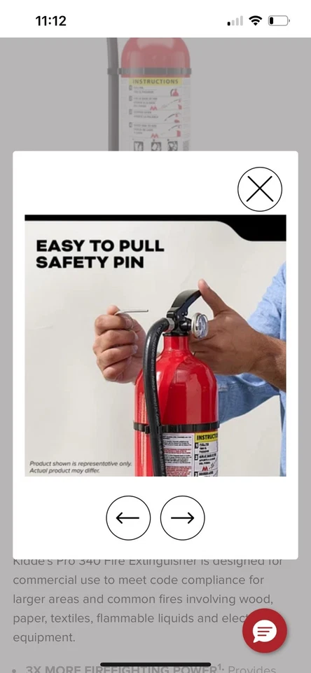 Lote 4 Extintores Kidde Seguridad en el Hogar Envío Gratuito REPARADOS ABC OSHA UL NUEVO Foto 3 de 4