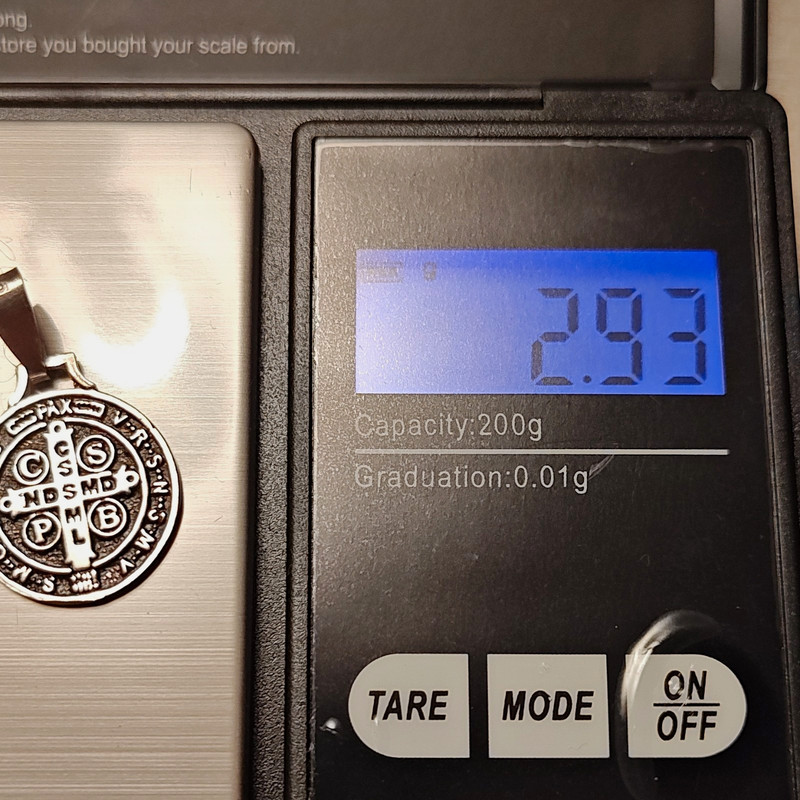 Sterling .925 St. Benedict Christian Medal Pendant