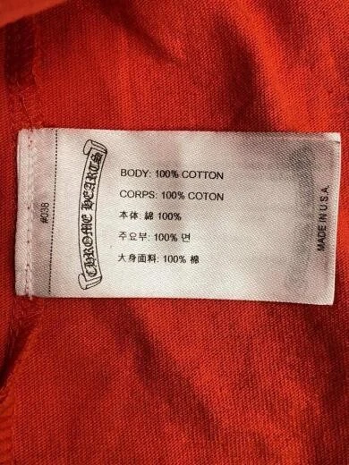 CHROME HEARTS CUORI CROMATI T shirt maniche lunghe XXL Cotone ORN MATTY BOY CUORE MALATO