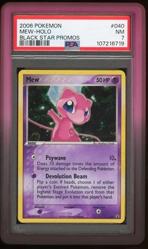 PSA 7 NM Mew Holo Black Star Promo 040 Pokemon Card TCG