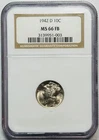 1942 D Mercury Dime NGC MS-66 FB Full Bands