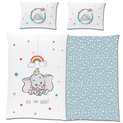 Linon Disney Dumbo Shine Baby Kleinkind Bettwäsche 135x100 + 40x60 cm Bettbezug