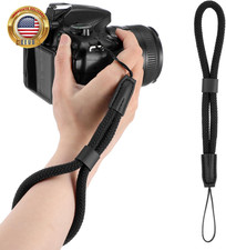 Adjustable Camera Wrist Strap, Black Hand Strap Lanyard, Soft Nylon Wristlet Str