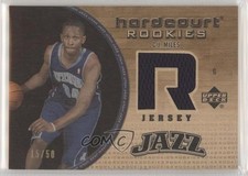 2005-06 Upper Deck Hardcourt Rookies Wood Jerseys 15/50 CJ Miles #119-WJ 0c2