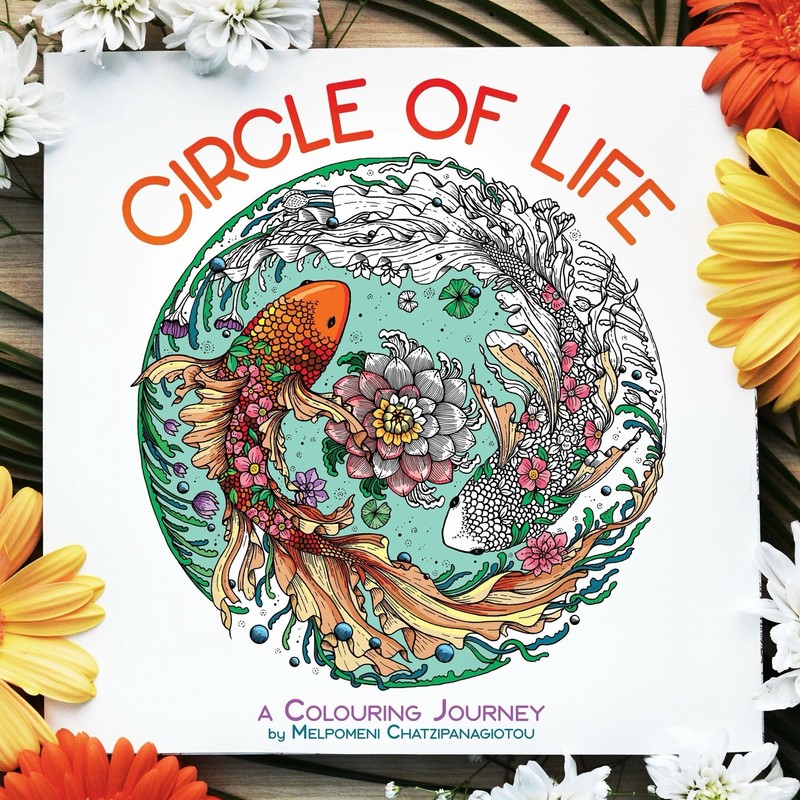 Thunder Bay Press Circle of Life Pen Drawing Animals & Birds Coloring Book