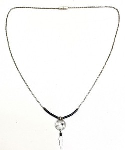 925 Sterling Southwestern Style Faux Stone Dreamcatcher Pendant Necklace 2.8g