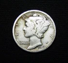 UNITED STATES  Silver 1919 D Winged Liberty Head "Mercury" Dime LOOK