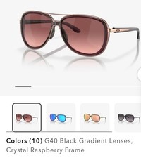 Oakley Sunglasses Split Time Crystal Rasberry G40 Black Gradient Lenses 004129