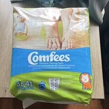 Comfees Premium Training Pants 3T-4T 32-40 lb 23 Count, Green Lion Theme