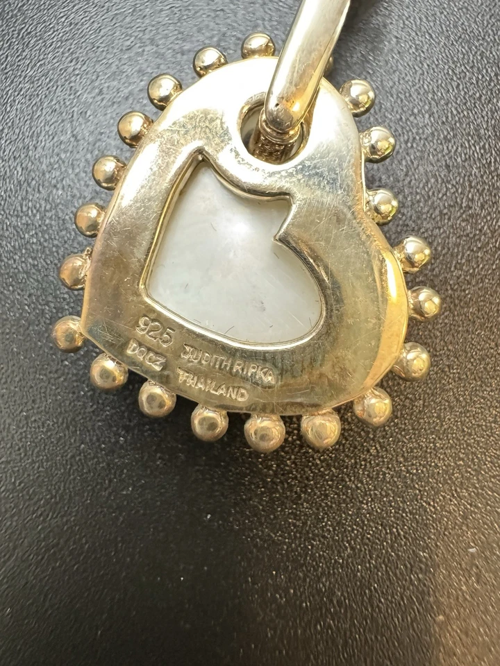 Colgante potenciador corazón plata esterlina Judith Ripka fregona y circonita cúbica Foto 3 de 4