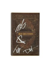 Clutch Autographed Limited Edition Prop Book of Bad Decisions Flask Signed ACOA