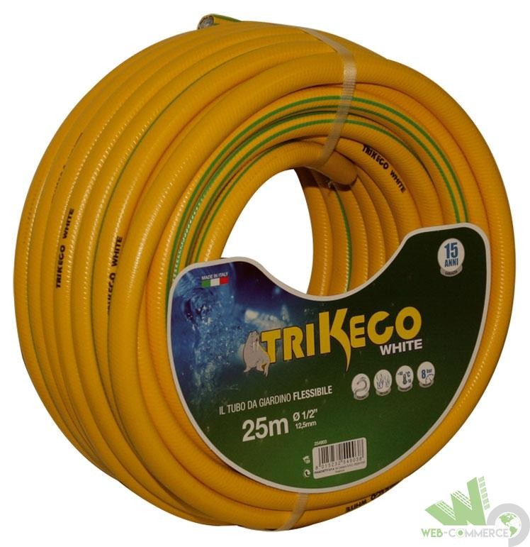 Tubo Gomma Irrigazione Professionale Trikeco 25 MT 1" Bianco Antialga