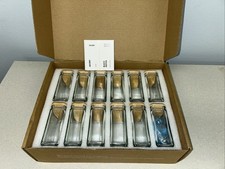 Apt 1101 Glass Spice Jars With Bamboo Lids. Set Of 12. 4oz. Includes Funnel.