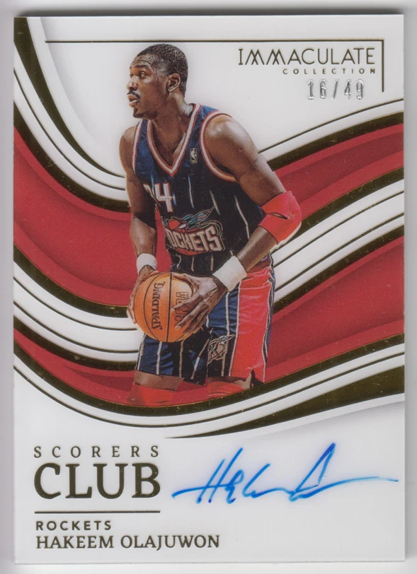 HAKEEM OLAJUWON　オラジュワン　直筆サインカード　AUTO　NBA s-l400.jpg