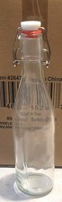 Estilo Swing Top Easy Cap Clear Glass Bottles, Round, 16 oz, Set of 6