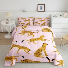 Leopard Comforter Full Size Wildlife Animal Tiger Comforter Set for Kids Boys...