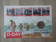 1994 D-Day 50th Anniversary 50p Coin Cover