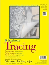 Strathmore 300 Series Tracing Paper Pad, Tape Bound, 11x14 11x14, White 