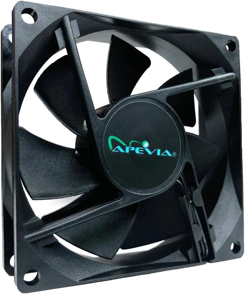 Apevia AF38S-BK 80mm 4pin Molex + 3pin Motherboard Silent Black Case  - Image 3 of 4