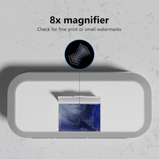 Portable Counterfeit Bill Detector 8X Magnifying 2 LED UV Light Large Watermark