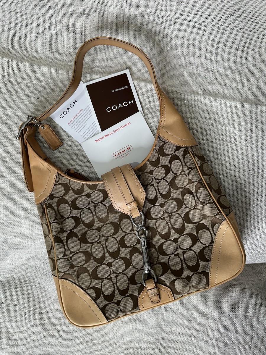 Coach Signature Hampton Hobo Clip Shoulder Bag E05K-8K03 | eBay