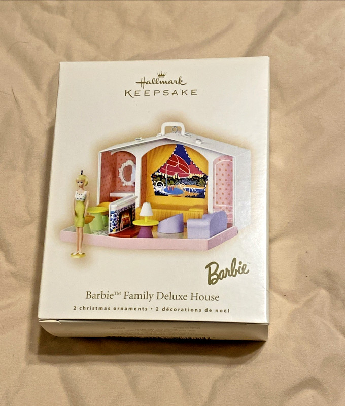 Hallmark Keepsake Barbie Family Deluxe House 2 Christmas Ornaments NEW w/BOX