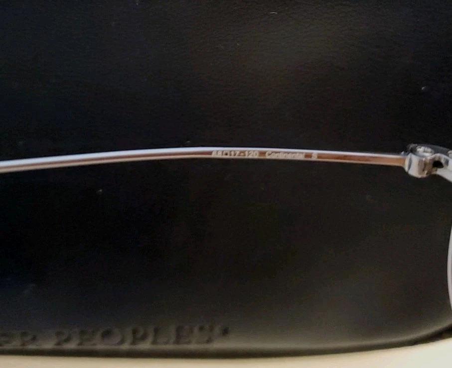 Vintage Oliver Peoples Continental Sunglasses Silver Frame with Purple Lens - Image 4 of 4