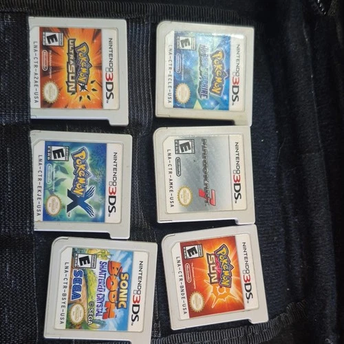 Nintendo Pokémon Ultra Sun, X, Sun, Alpha Sapphire, Mario Kart 7, Sonic 3DS Lot